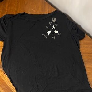Black Graphic Short Sleeve Tee